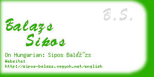 balazs sipos business card